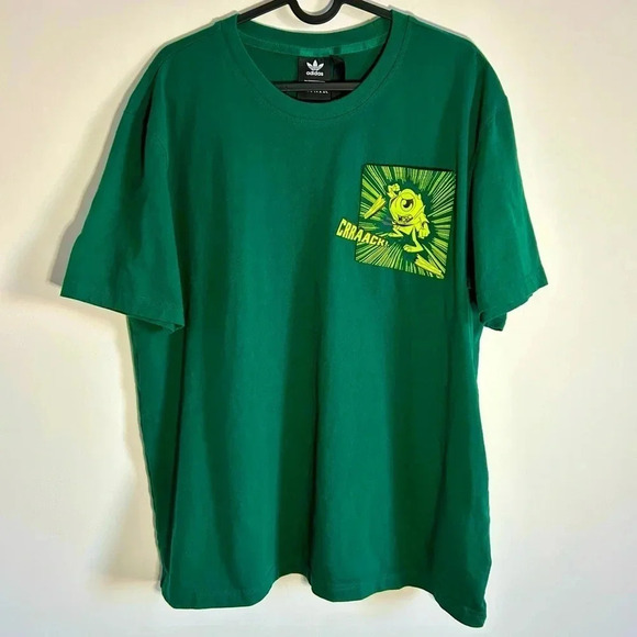 Adidas x Pixar Mike  Wazowski Green Shirt Mens Size M - Picture 1 of 4